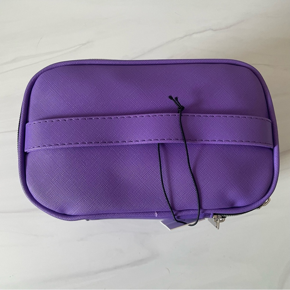 Marc Tetro Bichon Frise Cosmetic Tote/ Pouch- Purple- NWT - Picture 6 of 7
